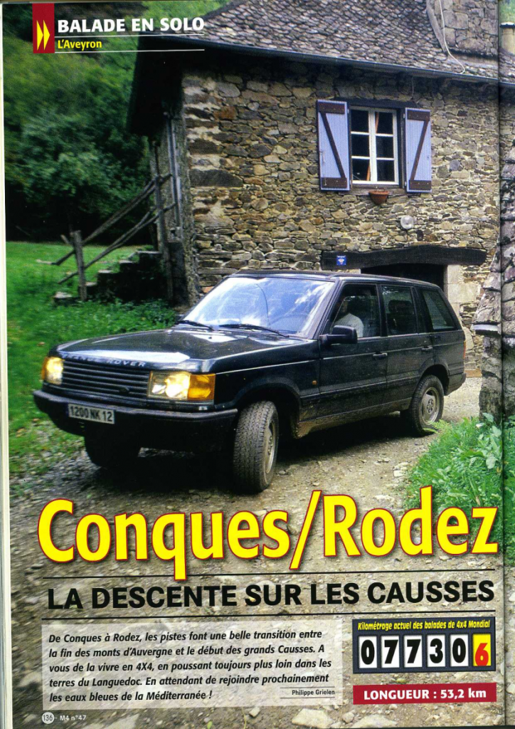 Roadbook N°47 Aveyron 4x4 Mondial