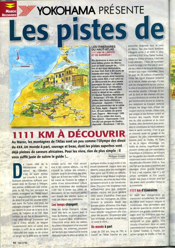 roadbook couverture n 53bis Atlas marocain