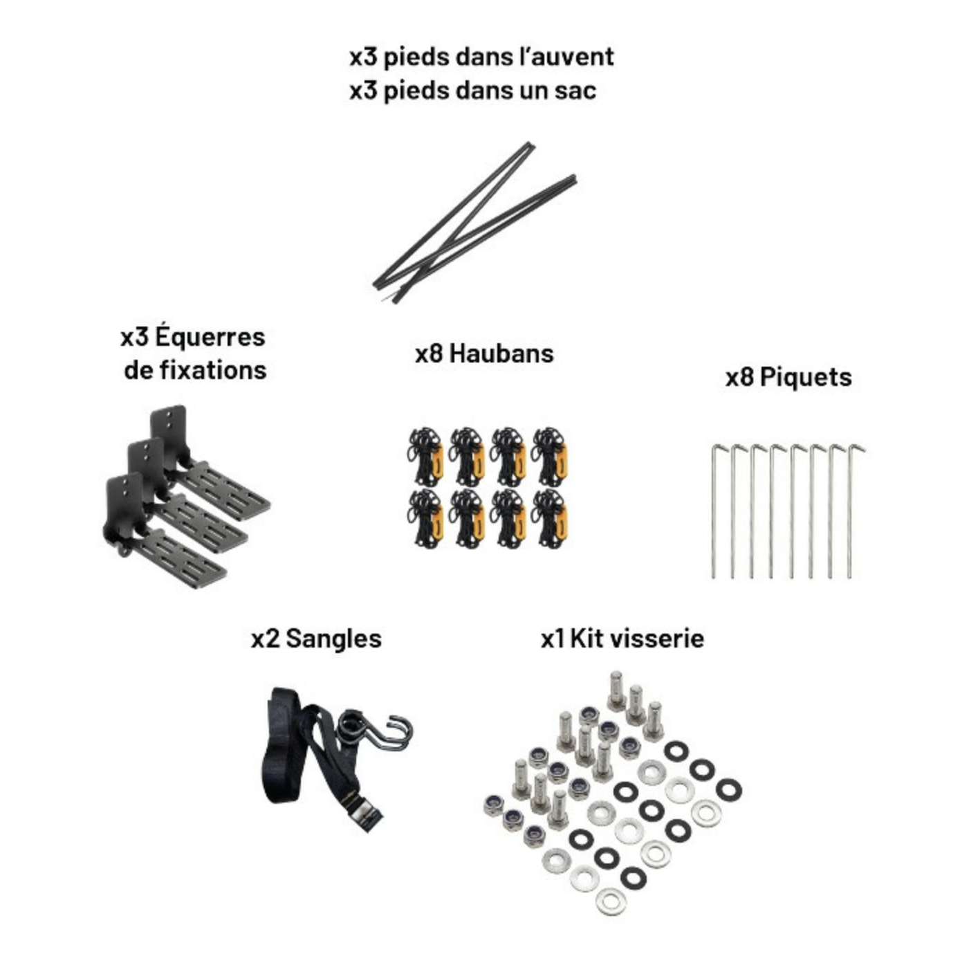 7AUVENT ROCKALU 450° GAUCHE AUTO PORTANT GEN.2 AVEC ECLAIRAGE LED