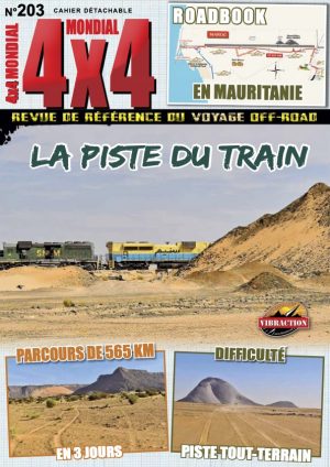 Couverture roadbook n°203 – La Piste du Train en Mauritanie, parcours 4x4 de Guerguerat à Atar